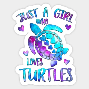 Just a girl who loves turtles Sticker